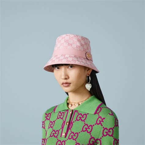 pink free gucci hat|gg canvas bucket hat.